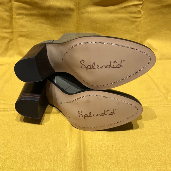 Splendid Roselyn Patent Stacked Heel Sock Boots - Picture 5 of 8